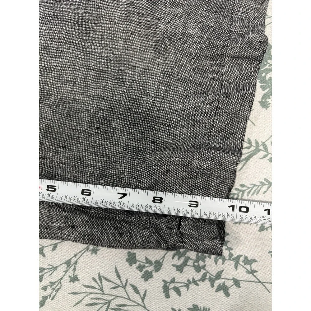 Saks Fifth Avenue 100% Linen Shorts Size 4 Gray Tailored Flat Front Summer Beach